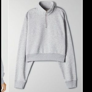 Aritzia TNA perfect 1/4 Zip Sweatershirt